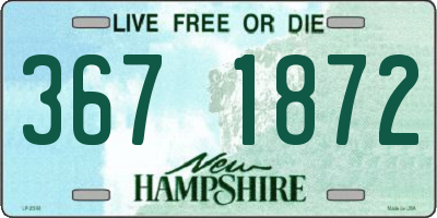NH license plate 3671872