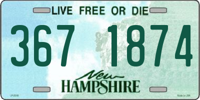 NH license plate 3671874