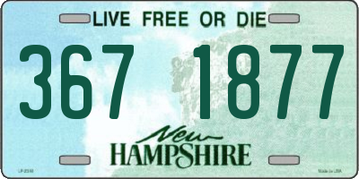 NH license plate 3671877