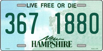 NH license plate 3671880