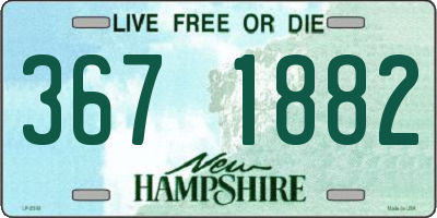 NH license plate 3671882