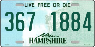NH license plate 3671884