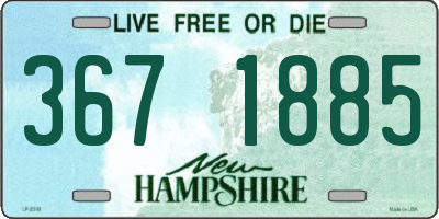 NH license plate 3671885