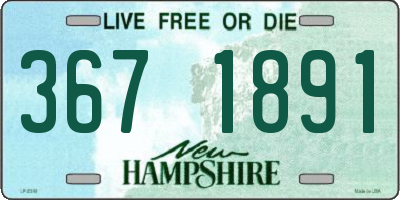 NH license plate 3671891