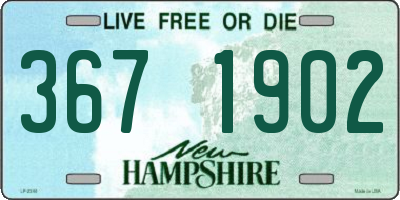 NH license plate 3671902