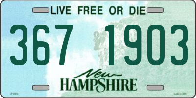 NH license plate 3671903
