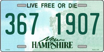 NH license plate 3671907