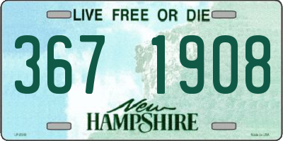 NH license plate 3671908
