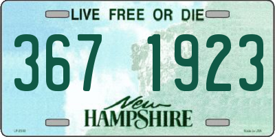 NH license plate 3671923