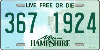 NH license plate 3671924