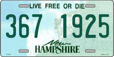 NH license plate 3671925