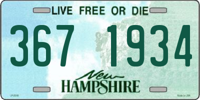 NH license plate 3671934