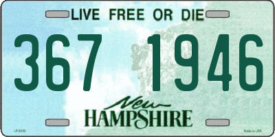 NH license plate 3671946