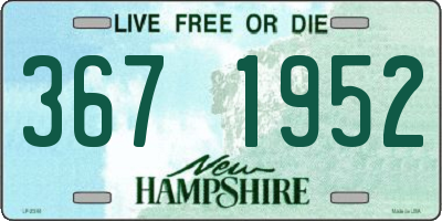 NH license plate 3671952