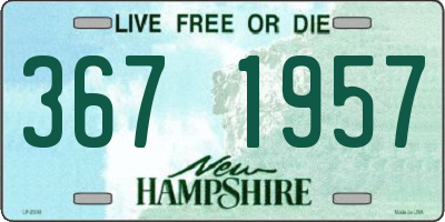 NH license plate 3671957