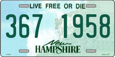 NH license plate 3671958