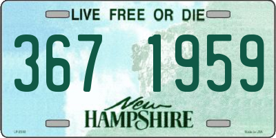 NH license plate 3671959