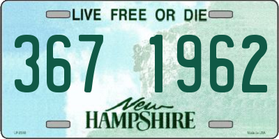 NH license plate 3671962