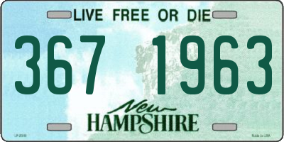 NH license plate 3671963