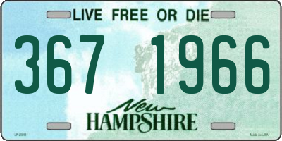 NH license plate 3671966