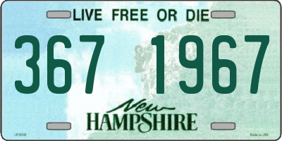 NH license plate 3671967