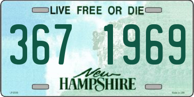 NH license plate 3671969