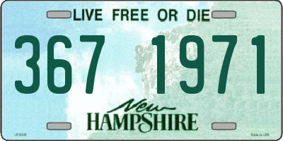 NH license plate 3671971