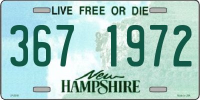 NH license plate 3671972
