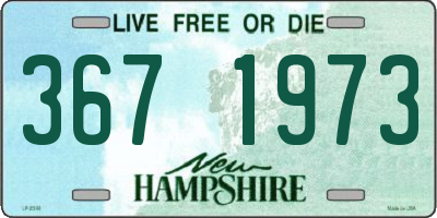 NH license plate 3671973