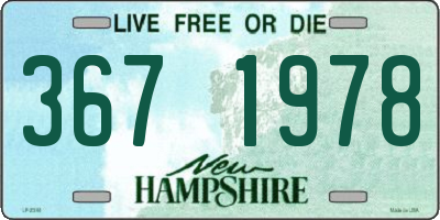 NH license plate 3671978