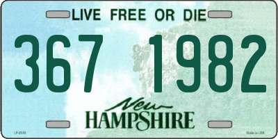 NH license plate 3671982