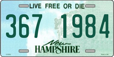 NH license plate 3671984