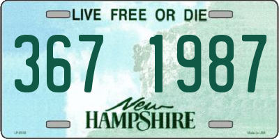 NH license plate 3671987