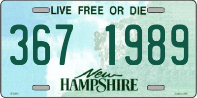 NH license plate 3671989
