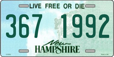 NH license plate 3671992