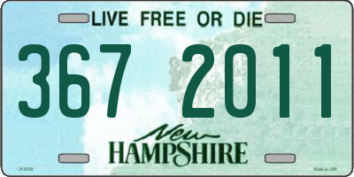 NH license plate 3672011