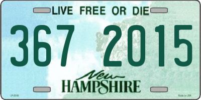 NH license plate 3672015