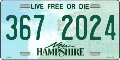NH license plate 3672024