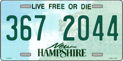 NH license plate 3672044