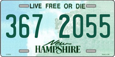 NH license plate 3672055