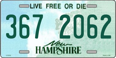 NH license plate 3672062