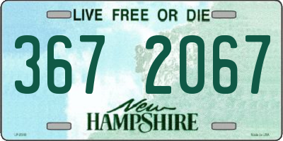 NH license plate 3672067