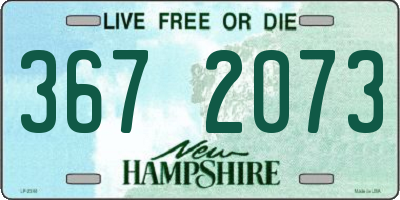 NH license plate 3672073