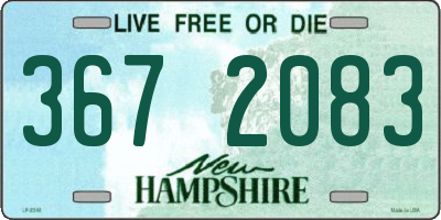 NH license plate 3672083