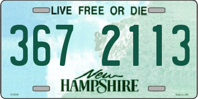 NH license plate 3672113