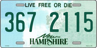 NH license plate 3672115