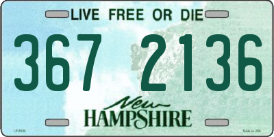 NH license plate 3672136