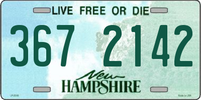 NH license plate 3672142