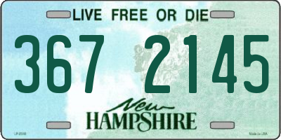 NH license plate 3672145