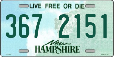 NH license plate 3672151
